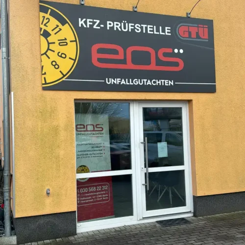 KFZ Prüfstelle EOS Teltow Eingang